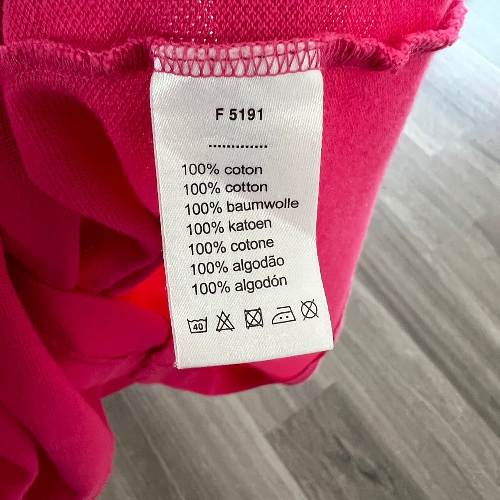 Lacoste Raspberry/Fuchsia Pink Collared Top Shirt - Picture 3 of 4